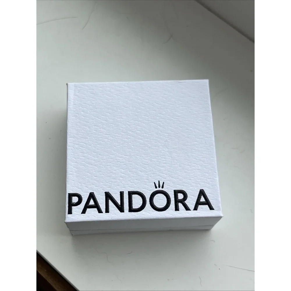 PANDORA Jewelry White & Black Velvet‎ Empty Charm Gift Box ONLY